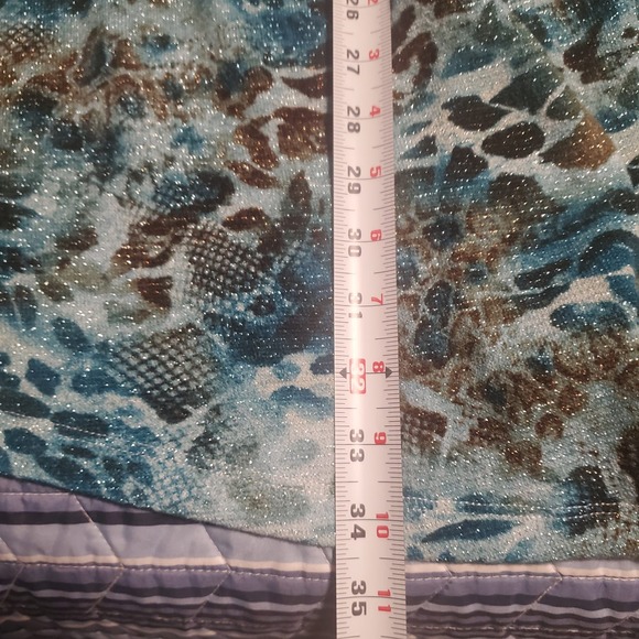 Added Dimensions for Catherines 3X (26W/28W) Animal Print Metallic Cardigan - Picture 9 of 9